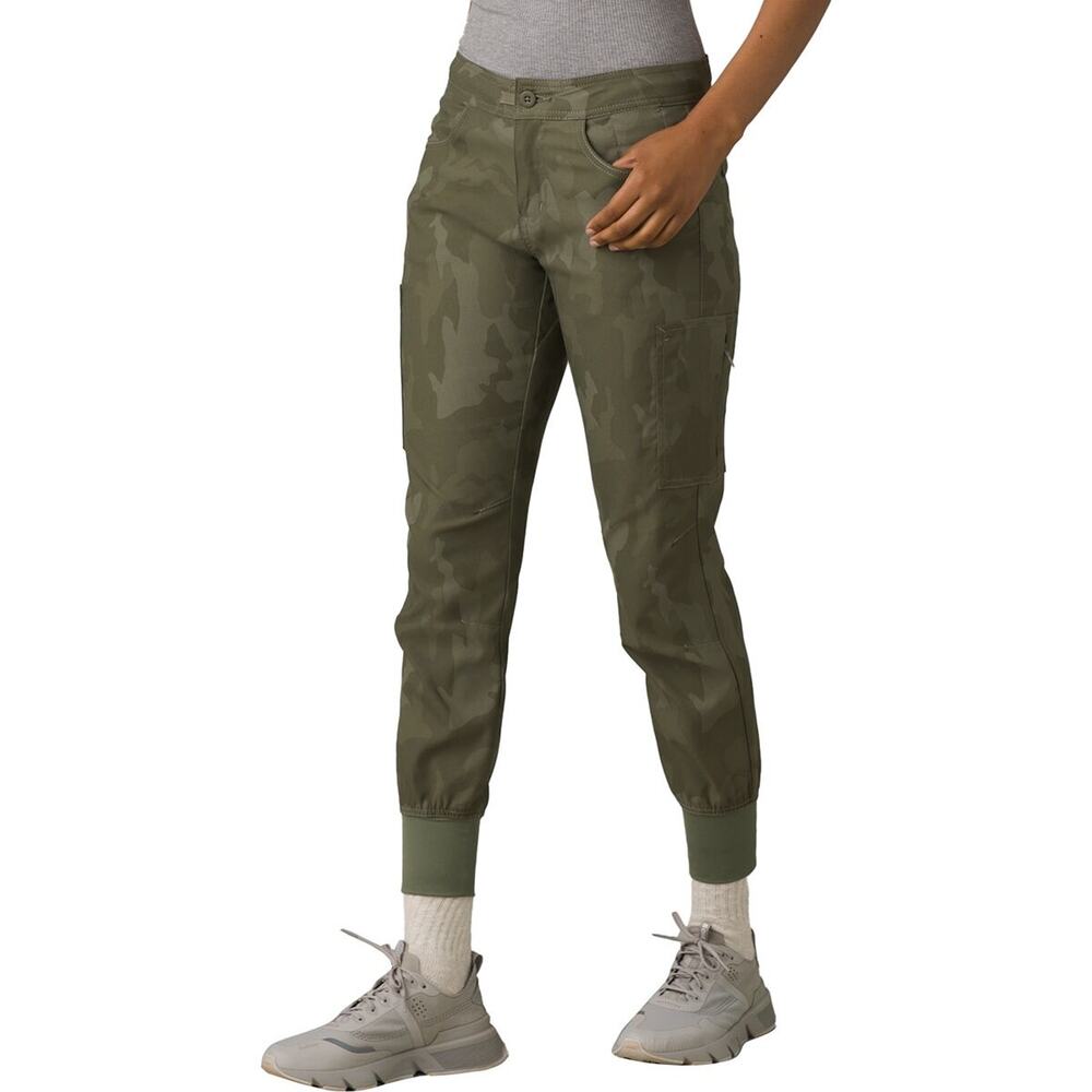 Prana Halle Jogger II Pants Women's Size 6 Color Sage Camo